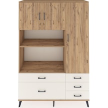 Hyperion Dolap 7 Raflı 5 Çekmeceli 3 Kapaklı 132x44x195 Çam-ç... Çam