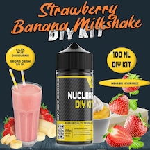 Nuclear 100 Ml Dıy Kit Strawberry Banana Milkshake Gıda Aroma 20 Ml Aroma İçerir