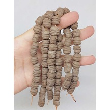 Kahverengi Tırtıklı Mat Seramik Boncuk Dizi 10-12mm/24cm 54226 Çok REnkli