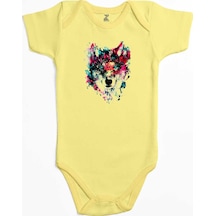 Zepplin Giyim Wolf Color Sarı Bebek Body Zıbın