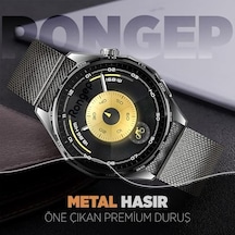 İle Uyumlu 22mm Milano Loop Kordon Gt6/gt6 Pro/gt5/gt5 Pro/gt4/gt3/gt3 Pro/gt2/gt2 Pro 46mm İçin Nefes Alan Gt6 Pro Terletmeyen Hafif Yapılı Paslanmaz Metal Gt6 Kordon Siyah