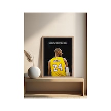 Kobe Bryant Doğal Ahşap Çerçeveli Tek Parça Dekoratif Tablo Çok Renkli - 819542212 Çok Renkli