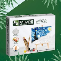 Palmiye Hobi Sanat Sayılarla Boyama Tuval Seti Fırça Boya Dahil Çıtalı 40x50 Cm - Nba