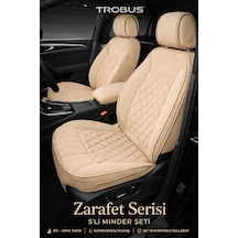 Renault Symbol 2008 Ve Sonrası Uyumlu Zerafet Serisi Bej 5'li Ortopedik Koltuk Minderi