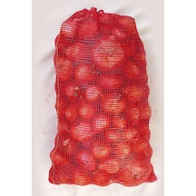 45x75 SOĞAN PATATES CEVİZ ÇUVALI  10 ADET KIRMIZI POLİMER FİLE ÇU