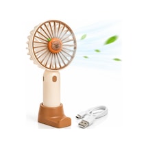Mini El Vantilatörü, Şarj Edilebilir Taşınabilir Mini Fan, 3 Kademeli Rüzgar Gücü, Usb Type-c Şarjlı, Masaüstü Standlı, Hafif Ve Kompakt Belirtilmemiş