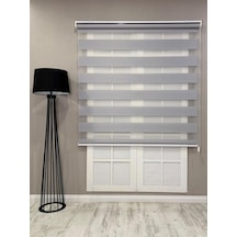 Zebra Stor Geniş Plise Güneşlik Perde, Açık Gri, 70 X 260 Standart