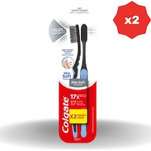 Diş Fırçası Mikro Slim Soft Charcoal 1+1 - 2 Adet