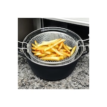 Leony Emaye 24cm Telli Cips Kızartma Fritöz Tenceresi