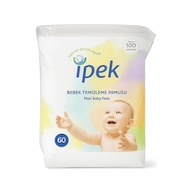 Bebek Temizleme Pamuğu 60'li %100 Saf Pamuk Maxi Baby Pads / Ultra Yumuşak, Hipoalerjenik, Hassas Cilt Bebek Temizl