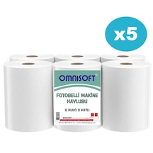 Omnisoft Fotoselli Makine Havlusu 6'lı 5 Paket 21 CM 2.5 KG