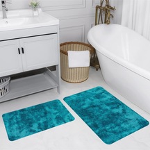 Rovigo Home Baskılı Kaymaz Taban 2 Li Banyo Paspas Takım Rvg5194-100X60-60X50 Çok Renkli