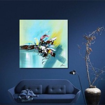 Modern Büyük Boy El Yapımı Yağlı Boya Tablo 96x95cm