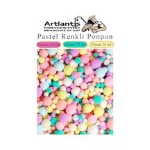 Pastel Renkli Pon Pon 10 20 30 Mm 255 Li 1 Paket Peluş Ponpon Tüylü Ponpon Okul Öncesi Kreş El İşi Hobi Elişi