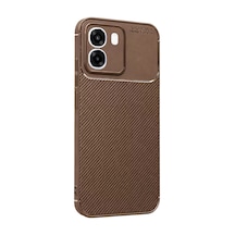 Newface Oppo Oppo A6t 5g Auto Focus Karbon Kapak - Kahverengi