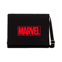 Marvel Logo Siyah Kanvas Postacı Çantası