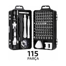 115 Parça Hassas Tornavida Seti Manyetik Uçlu Telefon Laptop Bilgisayar Elektronik Tamir Kiti