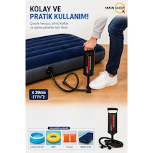 Mainshop Intex Orijinal Kutulu Double Quick I Hortumlu El Pompası 29 Cm - Şişme Yatak Havuz Simit Pompası M-68612