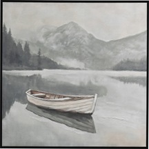 Quıet Shore Çerçeveli Yağlıboya Tablo 100x100 Cm