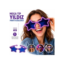 Mega Tip Yıldız Parti Gözlüğü Mor Renk - Ajak-883809 18