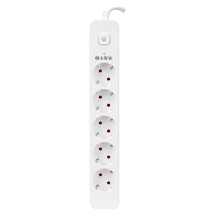 S-link Spg501s 1.5m 1.5mm 100% Bakır 750 Joule 5 Li Anahtarlı Akım Korumalı Priz