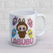 Labubu Baskılı Hediyelik Kupa Beyaz