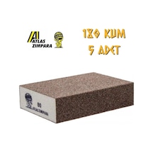 Atlas Sünger Zımpara - Kalın 4 Taraflı - 180 Kum - 5 Adet