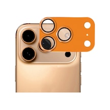 İphone 17 Pro Max Uyumlu Kamera Koruyucu Lens Metal Temperli Cam Kamera Çevresi Tam Koruma