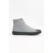 Benetton Bn-31046 - 3374 Gri Siyah - Kadın Spor Ayakkabı 001