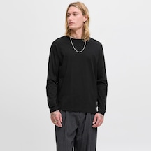 Jack & Jones Organic Erkek Siyah Uzun Kollu Tişört 12279538-b Siyah