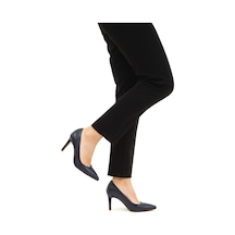 Tamer Tanca Kadın Hakiki Deri Lacivert Stiletto Ayakkabı 22 5205 Bn Ayk Lacı Lacivert