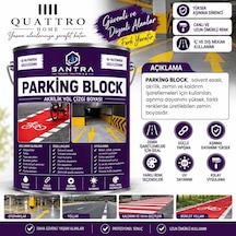 Parking Block Akrilik Yol Çizgi Boyası 5 Kg Solvent Bazlı, Aşınmaya Dayanıklı Otopark, Yol Ve Zemin İşaretleme Boyası