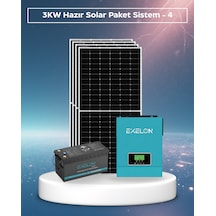 3kw Hazır Solar Paket - 4 24v Mppt Akıllı İnverter Off-grid Sistem