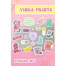 Laptop Sticker Seti 19 Adet Sticker Macbook Notebook Tablet Telefon Ajanda Defter Sticker Seti