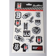 "dekomus Cep Defteri Hediyeli" Lisanslı Beşiktaş 3d Şekilli Etiket/stıcker Ahşap