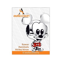 Mickey Mouse Charm Gümüş Kaplama