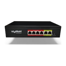 Uranıum Poe-4002-48w 4 Port 10/100 + 2 Port 10/100 Rj45 Uplınk Watch-dog Poe Swıtch Realtek Chıpset