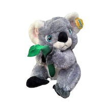 Sevimli Bambulu Kuyruklu Parlak Tüylü Koala Peluş Oyuncak 35 Cm Gri