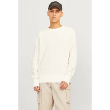 Jack & Jones Erkek Kazak 12264525 Krem Krem