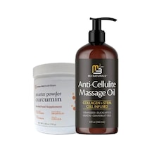 M3 Naturals Masaj Yağı Anti-cellulite Massage Oil 240 Ml + Smarter Curcumin Antiyağ Fazla 130 Gr