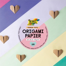 Folia 89915 Premium Broşür Yaprakları 70 G/m², Pastel, 15 X 15 Cm, 10 Farklı Renkte 100 Yaprak, El İşi, Süsle