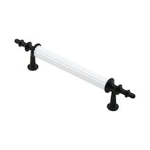 10 Adet Beyaz - Siyah Boru Kulp 9.6cm Çok Renkli