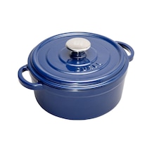 Aroma Kapak Mavi Yuvarlak Tencere Döküm 24 Cm Aroma Kapak Mavi Yuvarlak Tencere Döküm 24 Cm