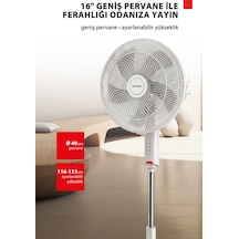 Jet Tasarımlı Beyaz 5 Kanatlı Ayaklı Vantilatör F-ase50cıs W