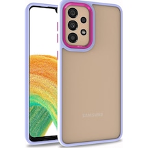 Galaxy Uyumlu A73 Kılıf Klfs Flora Kapak - Lila Lila