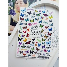 Nail Art Slider Stiker Natürel Buket W150 Beyaz