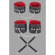 Aria's Closet Arias Closet Siyah Kırmızı Harness Fantezi Aksesuar Set Siyah