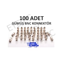 100 Adet Metal Sıkmalı Kamera Jaki Bnc Connektör