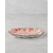 English Home Botanic Stoneware Kayık Tabak 35 Cm Renkli Çok Renkli