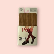 Penti Kadın Knit Ten Rengi 200 Denye Kalın Kışlık Kendinden Desenli Dizaltı Pantolon Çorabı